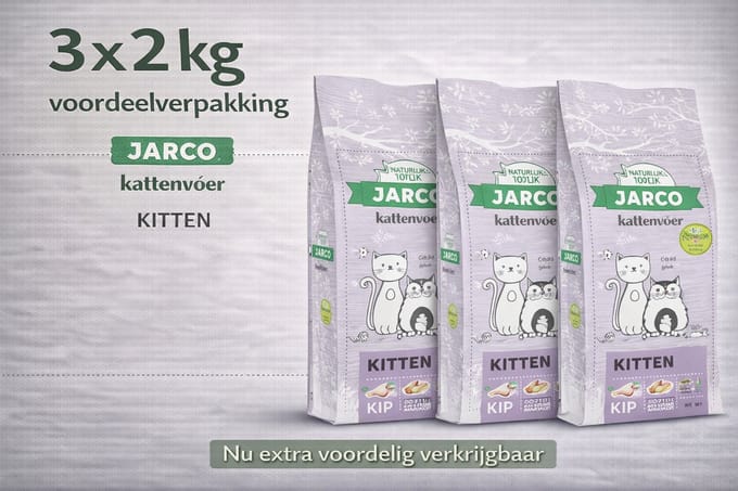 Jarco Premium Cat Vers Kitten - 3x 2kg Voordeelverpakking