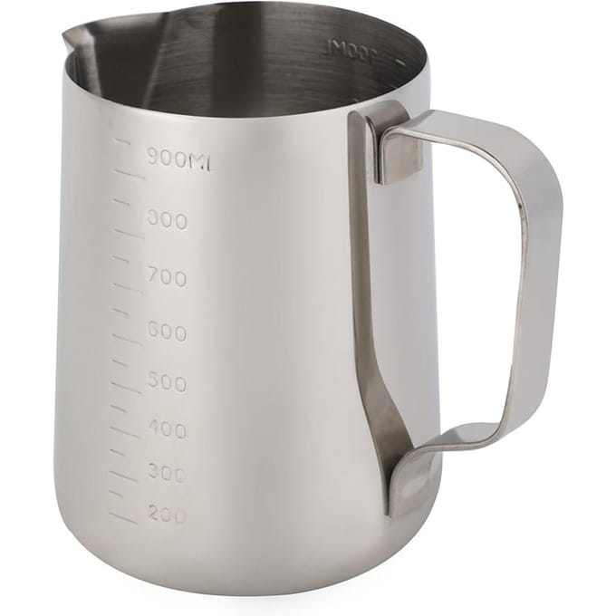 RVS Maatbeker Koffiekan Melkopschuimpot Espresso Latte Schenkkan(1000 ml) white