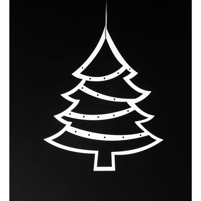 Kerstkaarten houder - Kerstboom - Wit - Metaal - Kerstversiering - Kaartenhouder - Kerstkaart hanger