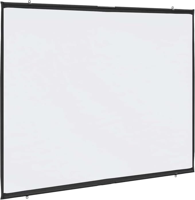 Projectiescherm Wandhangend - Projector Scherm - Kantoor Presentaties - Handmatige Bediening - 100 inch 4:3 - Wit