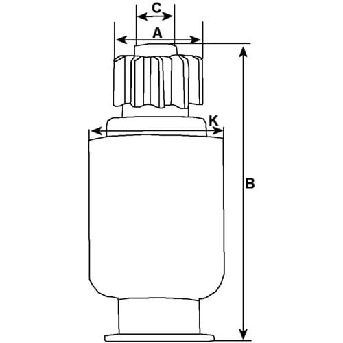 Vrijwielaandrijving/bendix, starter  HC-CARGO F 032 130 539