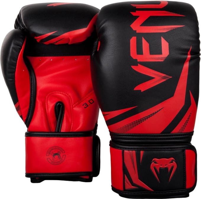 Venum Challenger 3.0 - Bokshandschoenen - Zwart/Rood - 10oz