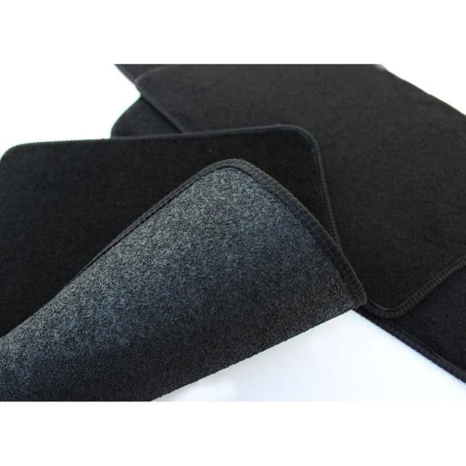 Zwarte Velours Vloermat - J&J AUTOMOTIVE - BMW 5 E60 E61 - Op Maat - Antislip - Waterdicht zwart