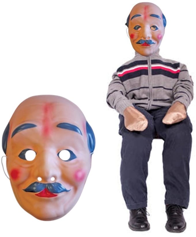 Abraham vul pop met masker - 2 delig.