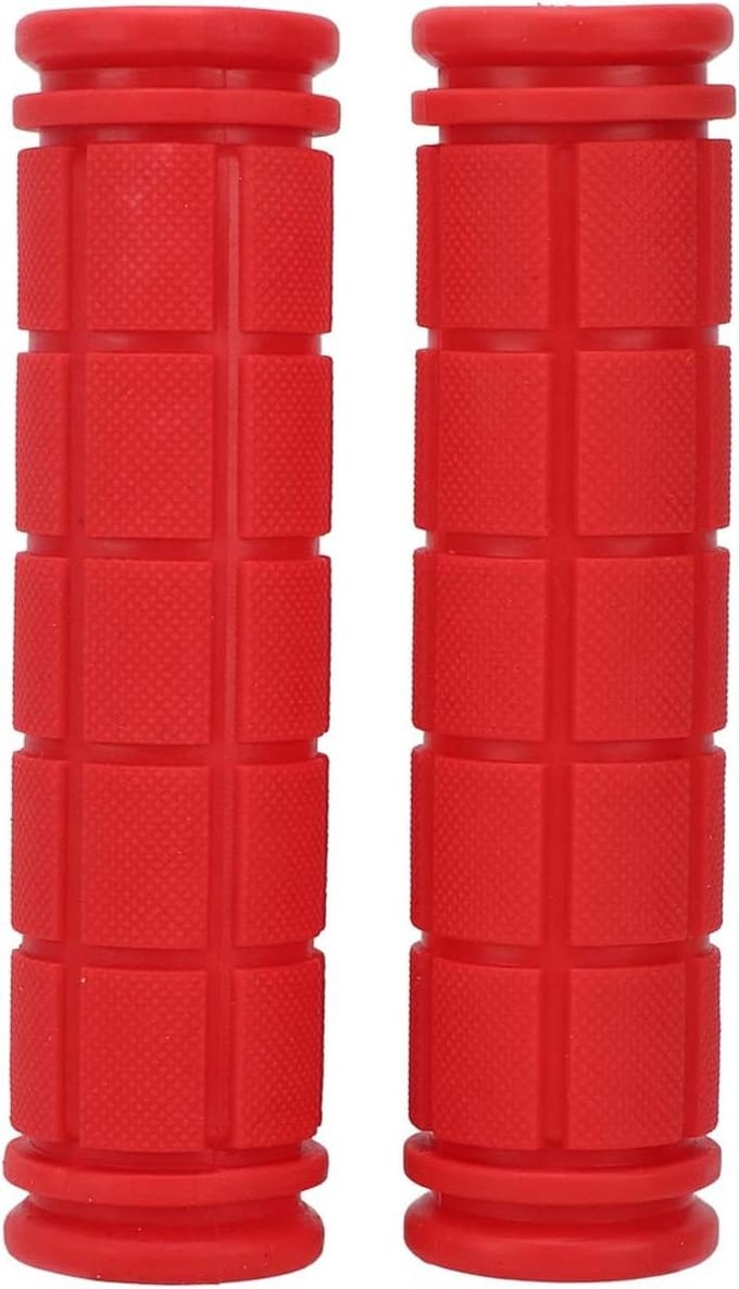 Fietshandgrepen Paar - Stuurhoezen Rubber - Comfortabel Fietsen - Antislip Textuur - 23 mm Diameter - Rood