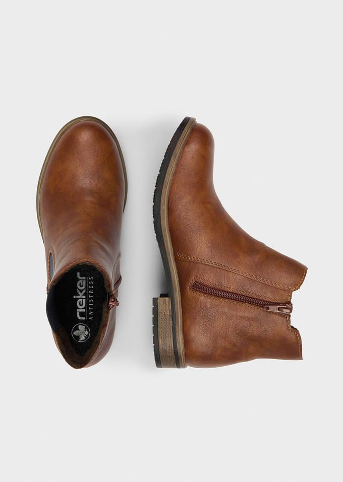 Chelsea-boots met voering - bruin - Gr. 41 van Goldner Fashion
