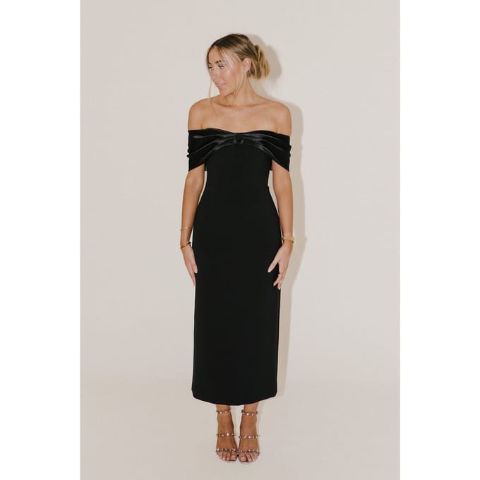 Odd Muse Bow Midi Dress Black Taglia: M | Abiti Midi Outlet | Donna | Nero
