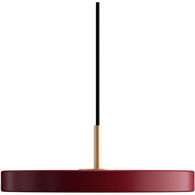 UMAGE LED hanglamp Asteria Mini, robijnrood/messing, Ø 31 cm