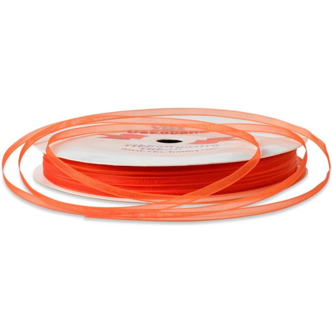 Organza lint, 3 mm - Oranje