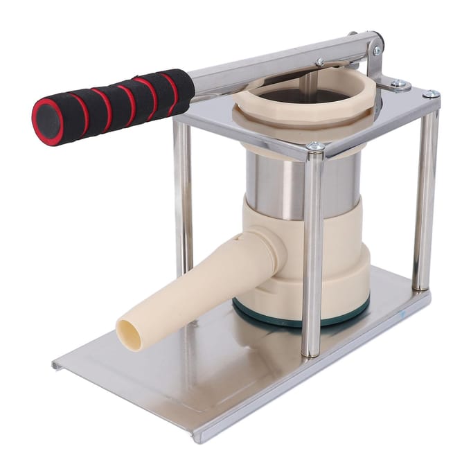 Worstvuller Aluminiumlegering Verticaal Handmatig Zelfgemaakte Worstmaker Vulmachine met 4 L(for 6.5-9kg) white