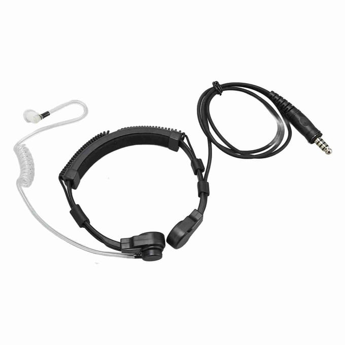 Keelmicrofoon Headset Opgerolde Walkie Talkie Oortelefoon met U94 PTT voor Motorola XTN600 SV22C