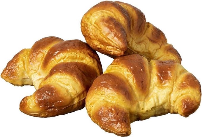 Set van 3 namaak croissants