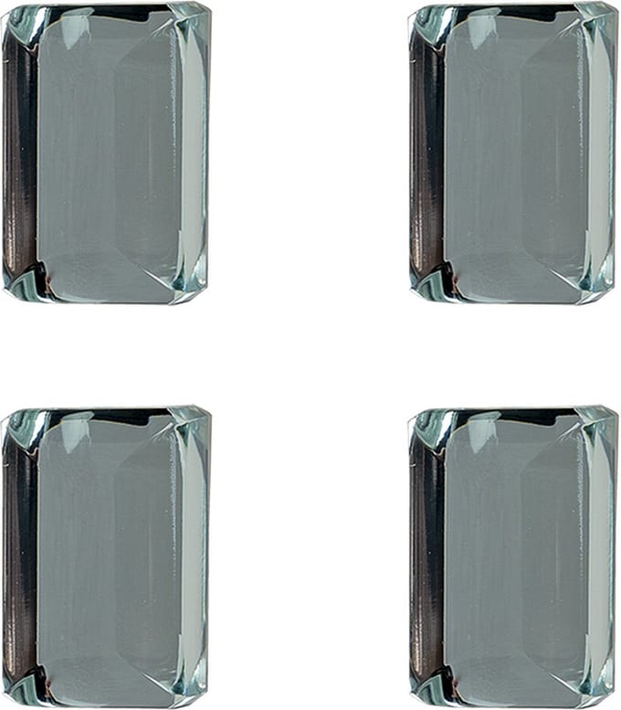 Clayre & Eef Deurknop Set van 4 4 cm Transparant Glas