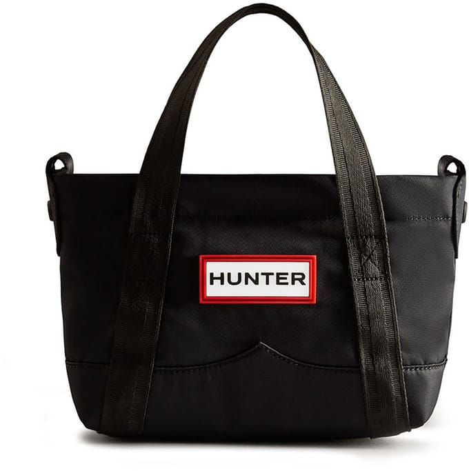 Hunter - Nylon Mini Topclip Tote Black - Maat ONE
