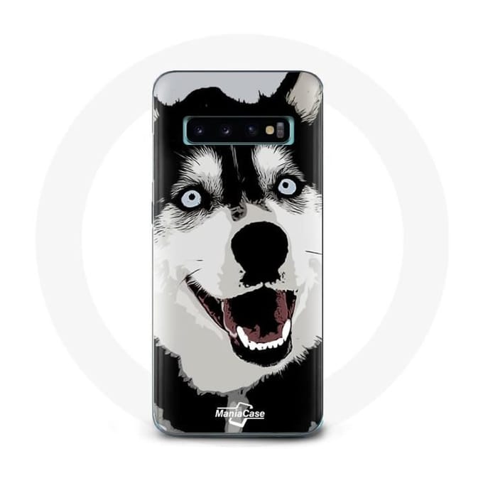 Coque pour Samsung Galaxy S10 Plus Husky de Sibérie Yeux Bleus