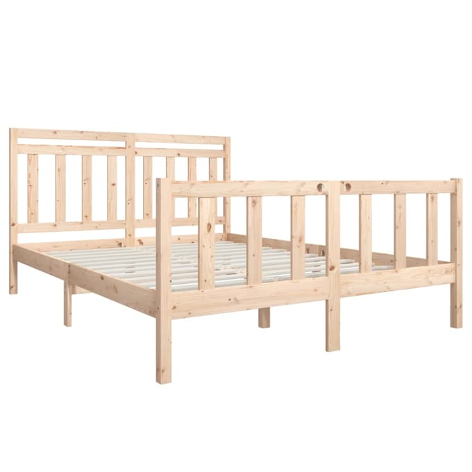 vidaXL - Bedframe - massief - hout - 160x200 - cm
