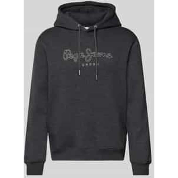Hoodie met labelstitching, model 'New Nouvel'