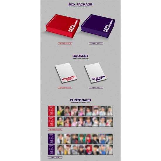 8TURN 2e mini-album 'UNCHARTED DRIFT' Random Ver red