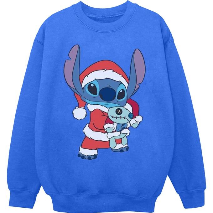 Disney Meisjes Lilo en Stitch Kerstmis Sweatshirt (Koningsblauw)