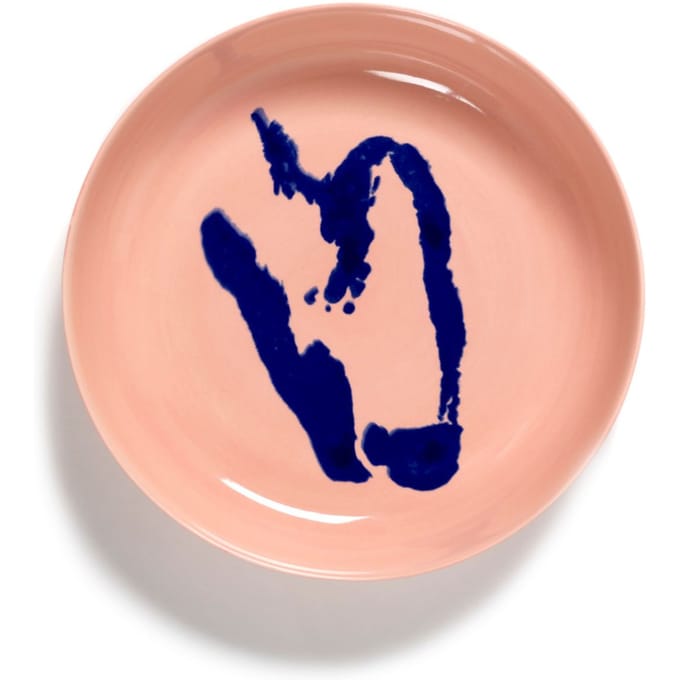 Serax Feast Diep Bord - Set - pink/peper blauw