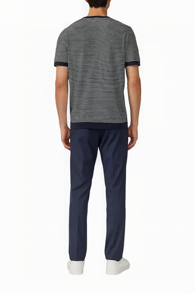s.Oliver BLACK LABEL - Heren pull - Maat M - Mannen - MARINE - katoen