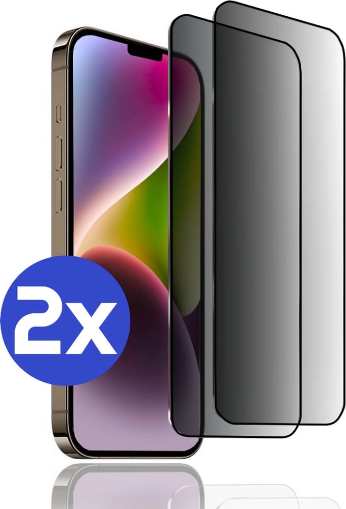 ArmorDrop Privacy Screenprotector Geschikt Voor iPhone 14 Plus - Gehard Glas - 2 Stuks