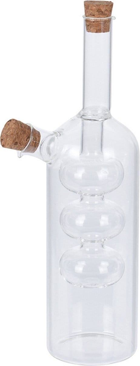 Excellent Houseware - Azijn/olie fles - Glas - Azijnflessen - 300 ml - Tafel dekken
