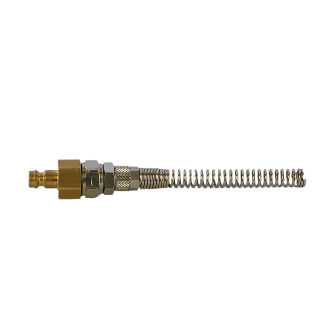 Messing DN 5 Luchtkoppeling Insteeknippel 4x6 mm Push-On Buigbescherming Draaibaar