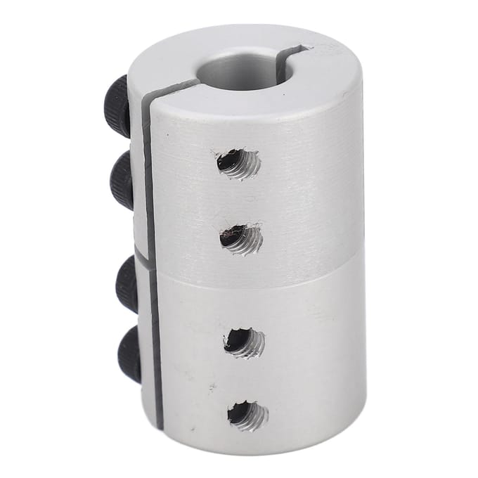 Accouplement Rigide Acier Inoxydable Connecteur d'Accouplement d'Arbre D25L40 Accouplement d'Amortissement de Moteur pour Moteurs Pas à Pas Servomoteurs white