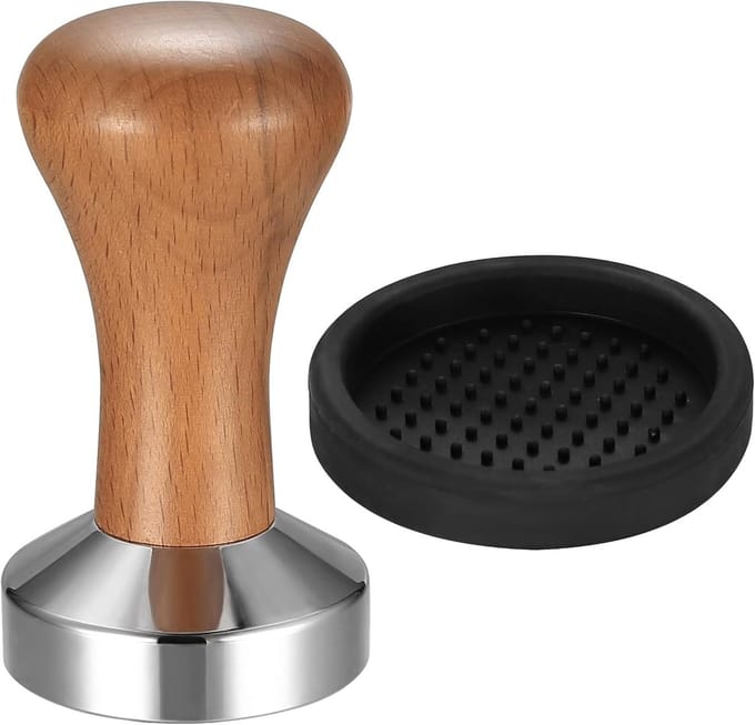 Koffie Tamper - Espresso Stamper - Perfecte Espresso - Ergonomische Houten Greep - 51mm Diameter