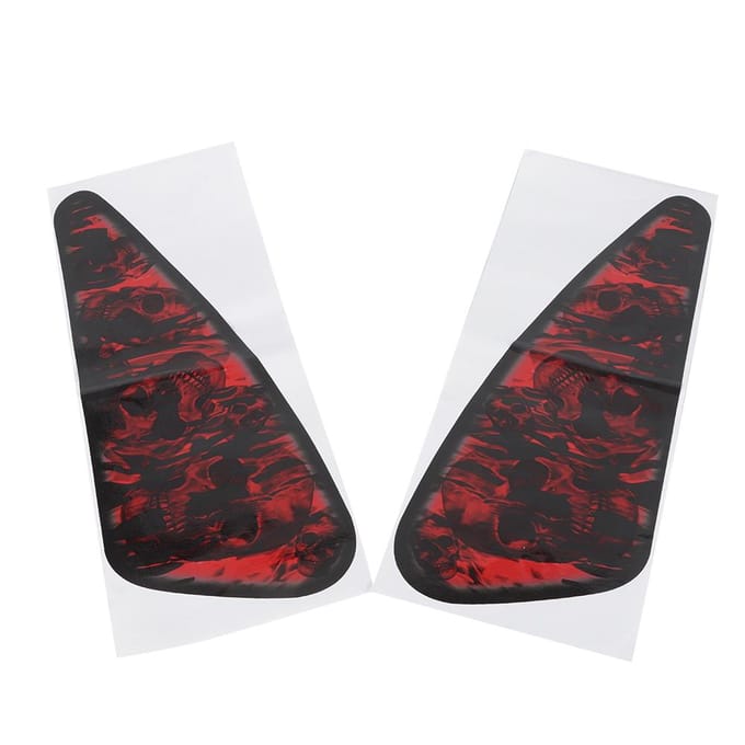 2 Pièces Autocollant de Couverture 3D Couleur Universel pour Moto Bande DIY Accessoires de Décoration white