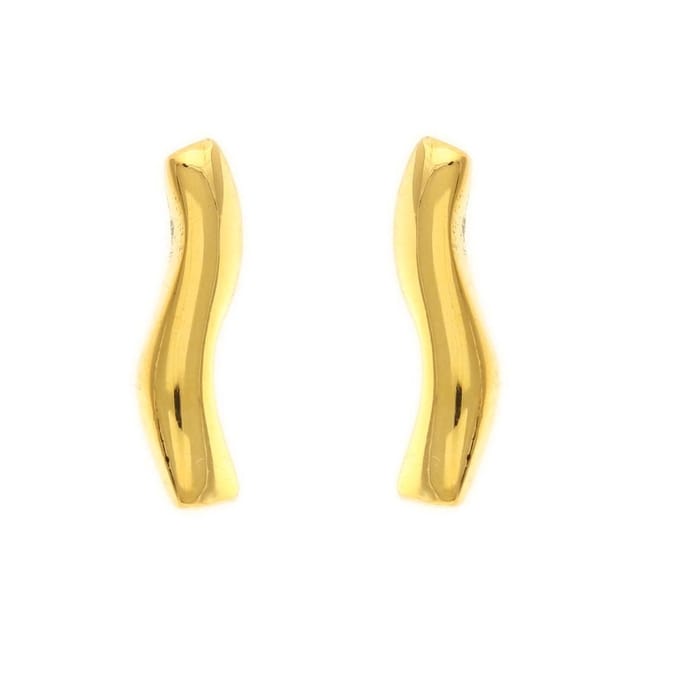 Behave - Dames oorbellen staafjes goudkleur minimal chic - 2 cm