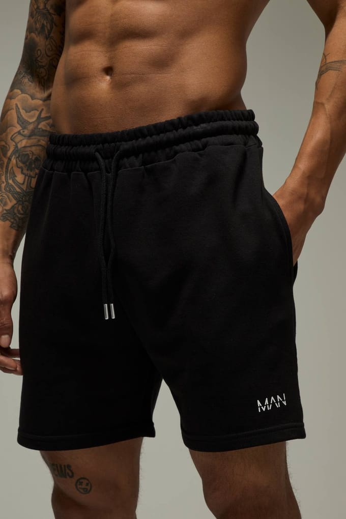 Men's Active Gym Loopback 5inch Shorts | Black | Size Medium