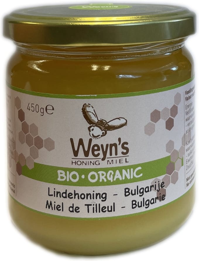 Biologische lindehoning - 450g - Weyn's - Honingpot