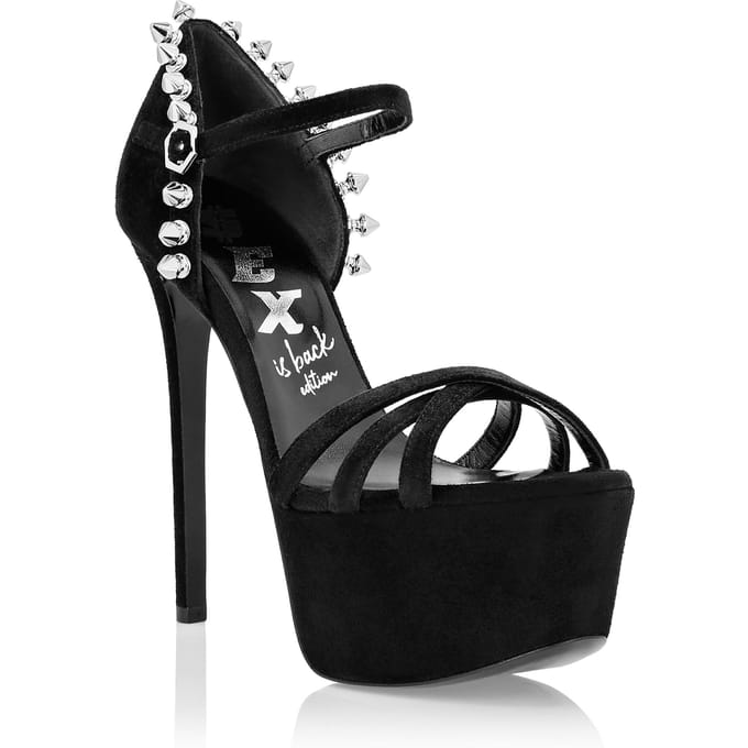 Suede Sandals High Heels