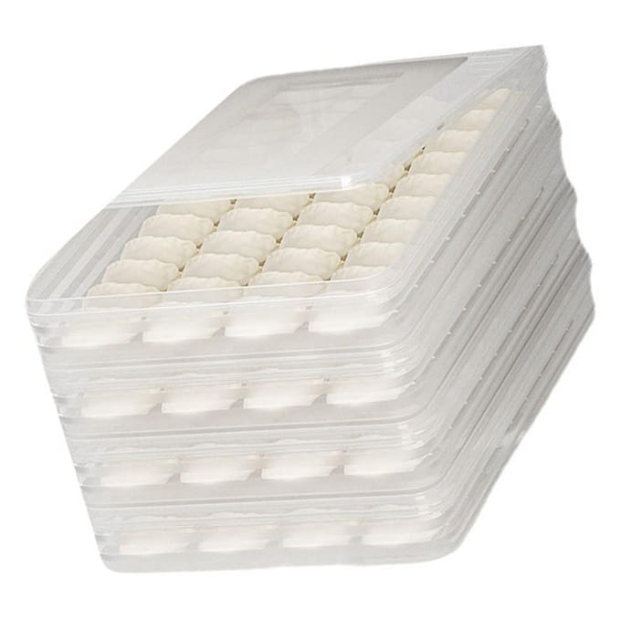 Koelkast Dumpling Box Stapelbaar Grote Capaciteit Vaatwasserbestendige Diepvriezer Dumpling Opslagcontainer voor white