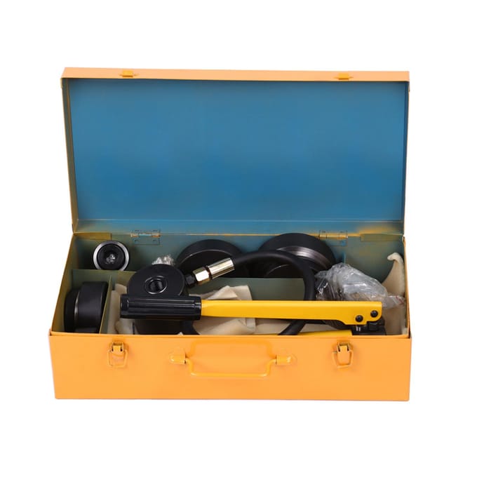 Set Hydraulische Staalplaat Gatentang Kit Handpomp met 10 Matrijzen Gereedschap 16mm tot 101mm