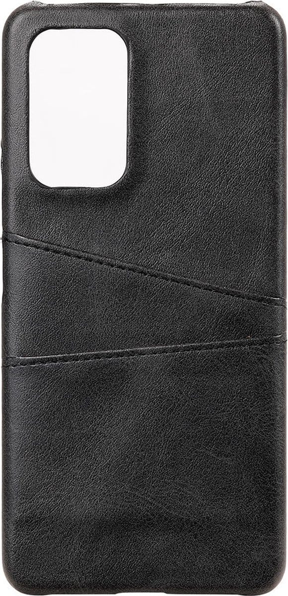 Shop4 - Samsung Galaxy A73 5G Hoesje - Harde Back Case Cabello met Pasjeshouder Zwart