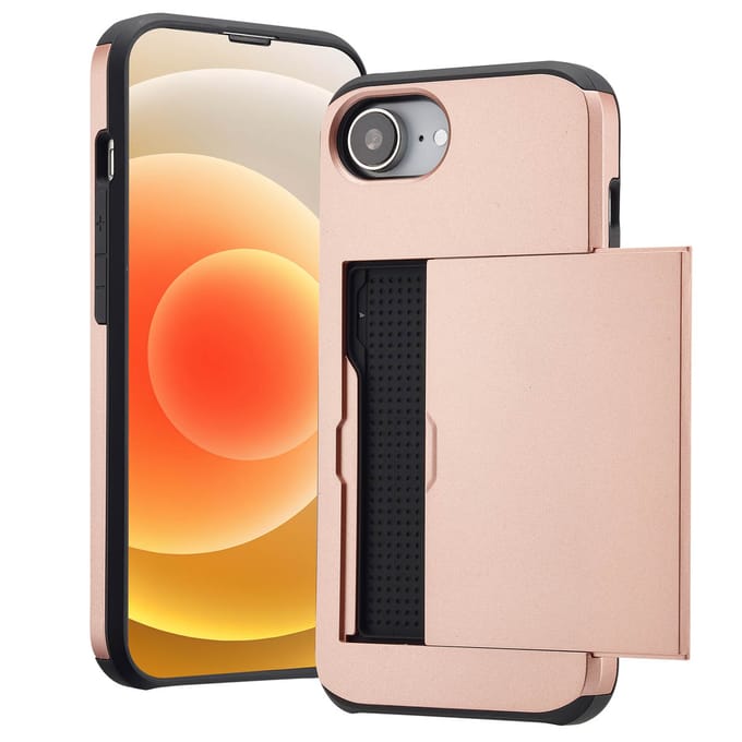 imoshion Hoesje met Pasjeshouder - Geschikt voor Apple iPhone 17e / 16e - Rosé Goud