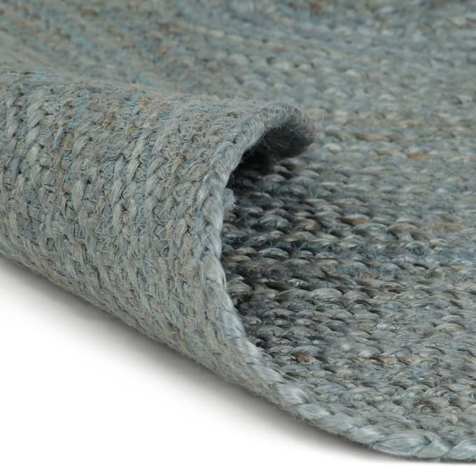 vidaXL - Vloerkleed - handgemaakt - rond - 90 - cm - jute - olijfgroen