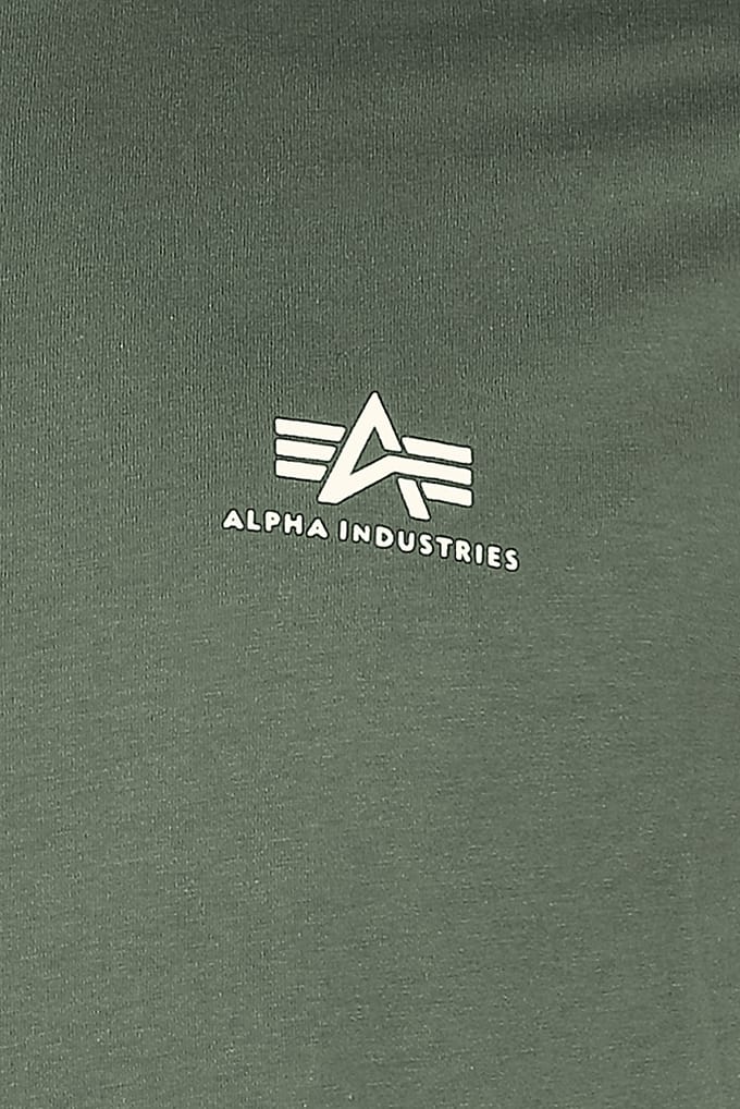 Alpha Industries T-shirt - Basic T Small Logo - S tot XXL - voor Mannen - groen