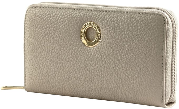MANDARINA DUCK portemonnee Mellow Leather Zip Around Wallet Cocoon Lichtgrijs