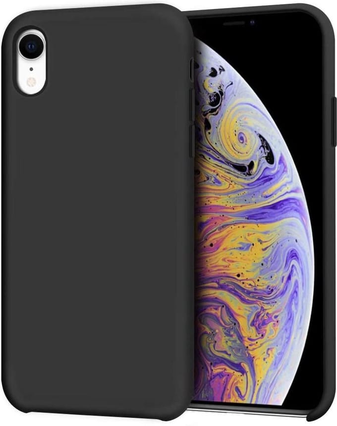 Siliconen Hoesje Backcover Geschikt voor iPhone XR - Zwart