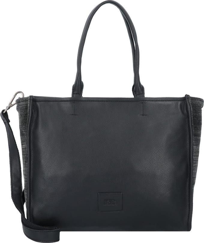 FREDsBRUDER Leren Schoudertas Sewab Tote Bag Black Zwart