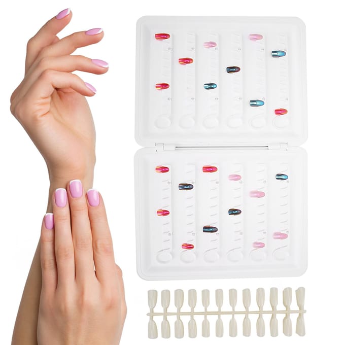 Nageltip Displayboek Nagellak Kleur Sjabloon Displaybord Kleurenkaart Manicure Tool white