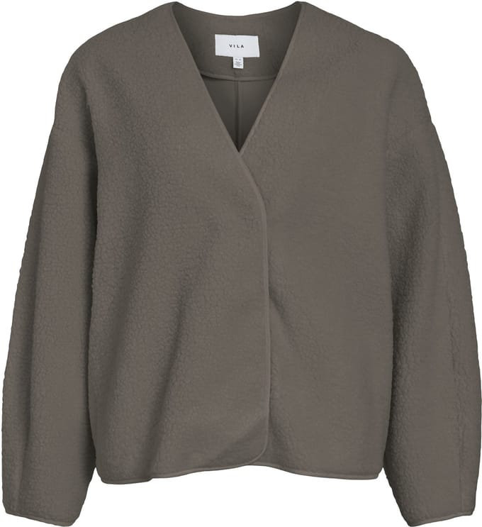 Vila Jas Viada Loose L/s Teddy Jacket 14116337 Falcon Dames Maat - 36