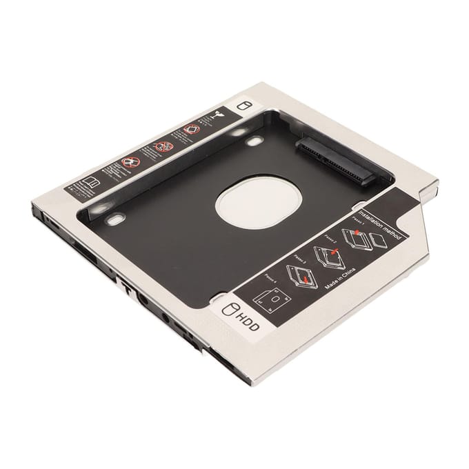 2,5 inch harde schijf Caddy 9,5 mm 2e SDD HDD Caddy-lade Universele adapter voor laptop CD DVD ROM Optisch black