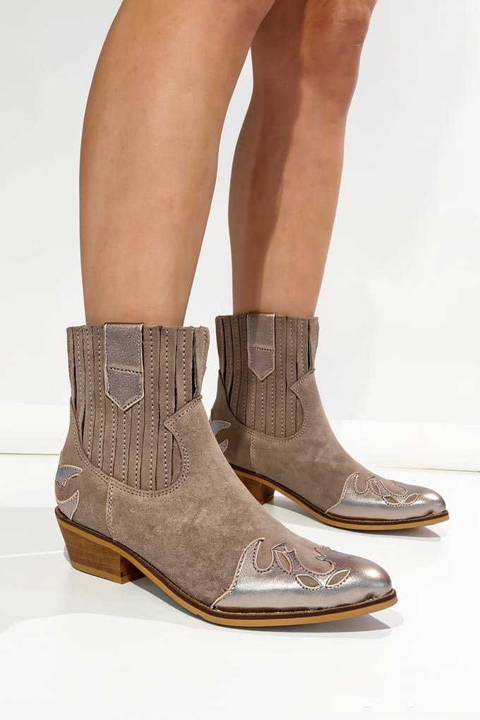 DWRS label Austin Taupe / Stone Größe: 37 | Stiefel Outlet | Damen | Schwarz