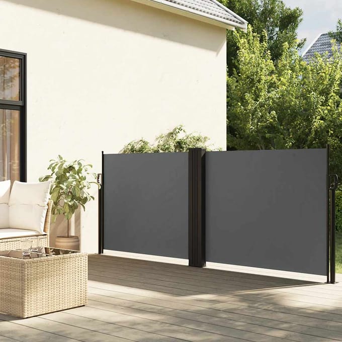vidaXL - Windscherm - uittrekbaar - 100x1000 - cm - antraciet