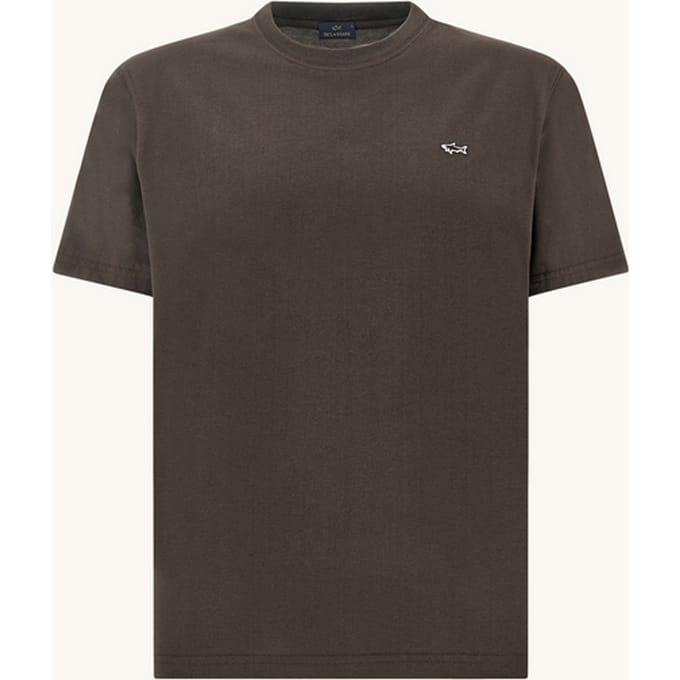 T-shirt in katoen jersey man bruin